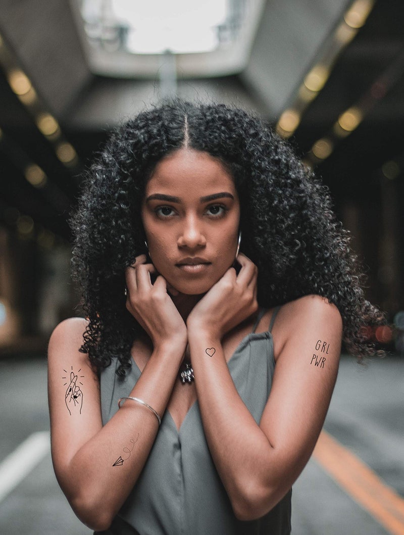 Tatsy Temporary Tattoo Set By Tatsy, The Simple Set, For Women and Men, Original, Unique Design, Cover Up, Modern, Hipster, Minimalistic Tiny, Urban, Writing, Stars, Anchor, Heart, Hands, Waterproof Tattoos - Image 3